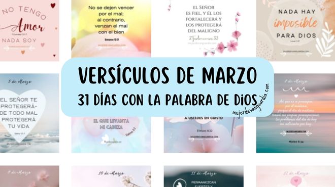 Versiculo de marzo: 31 días con la Palabra de Dios