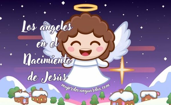 Angel sigue a la estrella para ir al nacimiento de Jesús