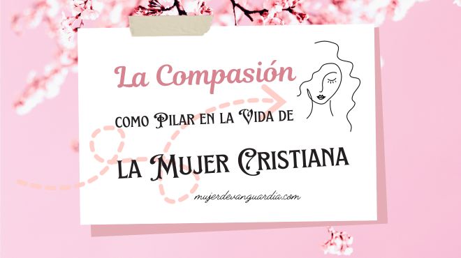 Fondo rosa con mensaje de compasión para la mujer