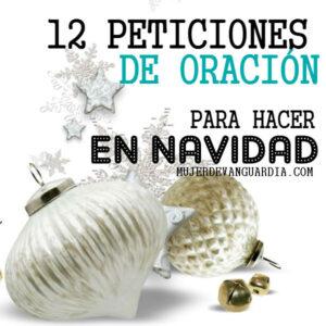 Motivo de bolas navideñas con cartel de 12 peticiones para Navidad