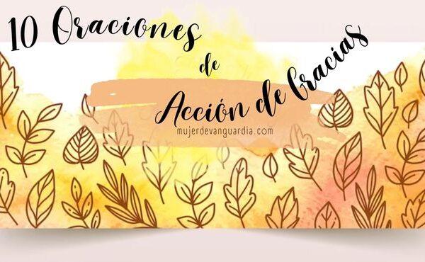 fondo de acción de gracias con título de 10 oraciones